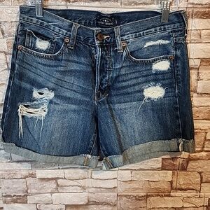 Lucky Brand The Boyfriend Distressed Denim Shorts